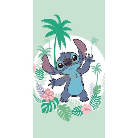 Disney Lilo és Stitch, A csillagkutya Green fürdőlepedő, strand törölköző 70x140cm