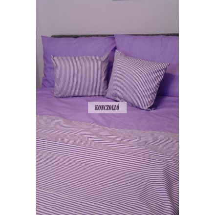 Dupla paplanos pamut vászon ágynemű szett lila
