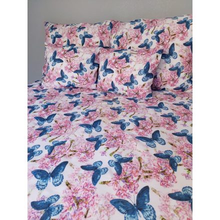 Dupla paplanos pamut vászon ágynemű szett ,pillangós