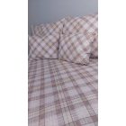 Duplapaplanos szett – Pamutvászon ágyneműhuzat (Barna kockás)