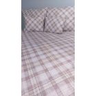 Duplapaplanos szett – Pamutvászon ágyneműhuzat (Barna kockás)