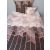 Dupla paplanos pamut vászon ágynemű szett ,barna-mályva színátmenetes(fotó tájékoztató jellegű)