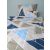 Dupla paplanos pamut vászon ágynemű szett ,drapp-kék háromszögek(fotó tájékoztató jellegű)