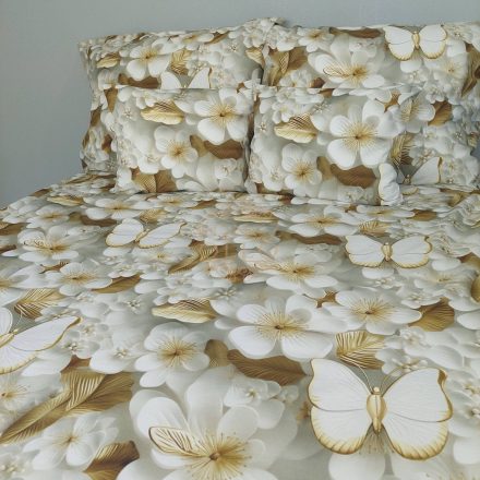 Arany Pillangó – 5D pamutvászon ágyneműhuzat – Duplapaplanos, 5 részes