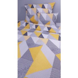 Sárga Geometria – 100% pamut flanel ágyneműhuzat