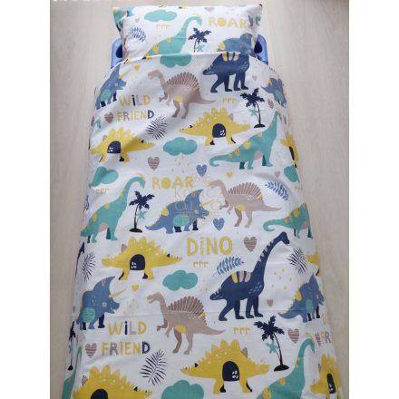 Dínós ovis ágynemű huzat, 100% pamut – cipzáras, 100% pamut (90×140 cm + 40×50 cm)