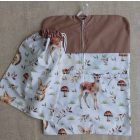 Cipzáras vállfás / akasztós zsákból és tornazsákból álló ovis szett-erdei állatok