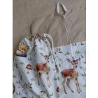 Cipzáras vállfás / akasztós zsákból és tornazsákból álló ovis szett-erdei állatos