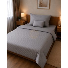   Szürke damaszt ágyneműhuzat – 100% pamut, hotel minőség