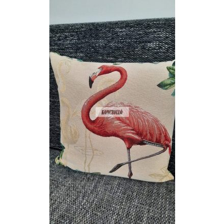 Díszpárna huzat 43×43 cm  Flamingó