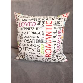 Díszpárna huzat 40×40 cm  Felíratos