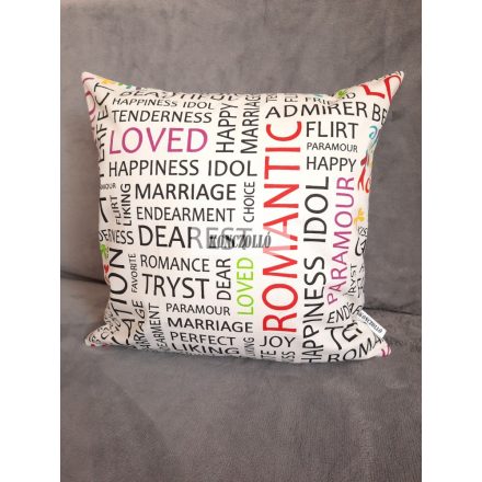 Díszpárna huzat 40×40 cm  Felíratos