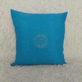 Lonetta vászon díszpárnahuzat – 40×40 cm Türkiz