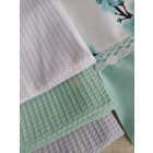 Frissen tartó kenyeres/pésütis zsák,türkiz virágos  csipke díszítéssel