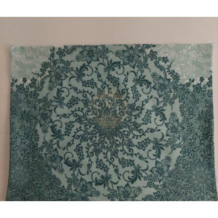 100 % pamut vászon félpárna huzat 50×70 cm-s,zöld mandalás