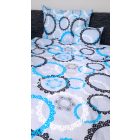 Kék Körmintás krepp ágyneműhuzat – normál szett