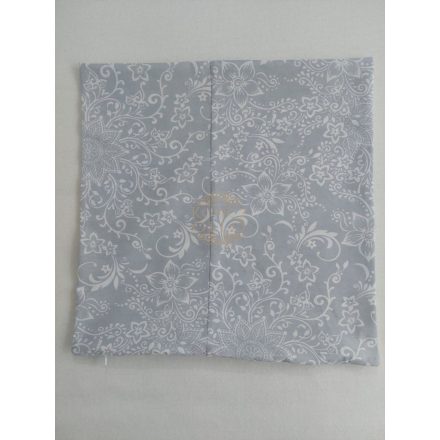 Kispárna huzat pamut vászon ,szürke inda mintás leeső anyagokból 40×40 cm