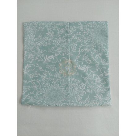 Kispárna huzat pamut vászon ,zöld inda mintás leeső anyagokból 40×40 cm