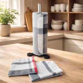 Flanel konyhai törlő – 15 db-os tekercs ,grafit rács