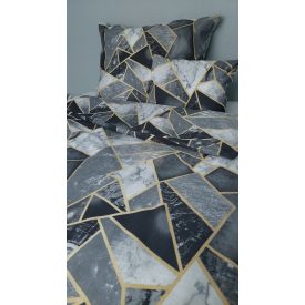   70% pamut – 30% poliészter ágyneműhuzat szett – Modern márvány–geometriai mintával (Normál méret)