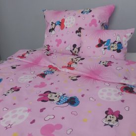   RÓZSASZÍN CSILLAGÁLOM” ÁGYNEMŰHUZAT – 70% pamut, 30% poliészter (Normál, 3 részes szett)