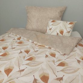  LEVÉLMINTÁS ÁGYNEMŰHUZAT – 70% pamut, 30% poliészter (Normál, 3 részes szett)