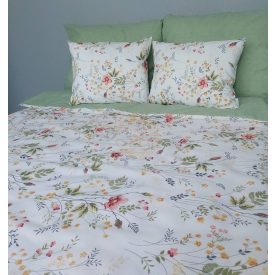   Virágos ágyneműhuzat – 70% pamut, 30% poliészter (Duplapaplanos szett)