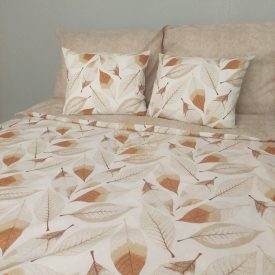   LEVÉLMINTÁS ÁGYNEMŰHUZAT– 70% pamut, 30% poliészter (Duplapaplanos szett)