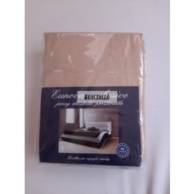   100 % pamut jersey gumis szélű lepedő,190 g/nm ,drapp 180×200 cm