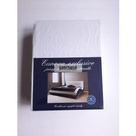  100 % pamut jersey gumis szélű lepedő,190 g/nm ,fehér 180×200 cm