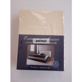   100 % pamut jersey gumis szélű lepedő,190 g/nm ,krémságra 180×200 cm