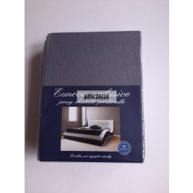   100 % pamut jersey gumis sz lepedő,190 g/négyzetméter ,sötét szürke 220×200 cm