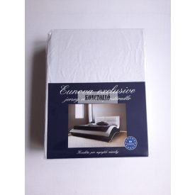   100 % pamut jersey gumis szélű  lepedő,190 g/négyzetméter ,fehér 90×200 cm