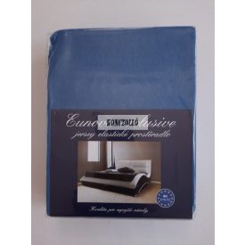   100 % pamut jersey gumis szélű  lepedő,190 g/négyzetméter ,farmerkék 90×200 cm