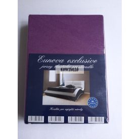   100 % pamut jersey gumis szélű  lepedő,190 g/négyzetméter ,lila 90×200 cm