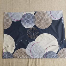 Nagypárna huzat pamutvászon,kék körös