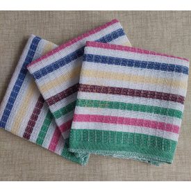 3 darabos pamut konyharuha szett – színes csíkos