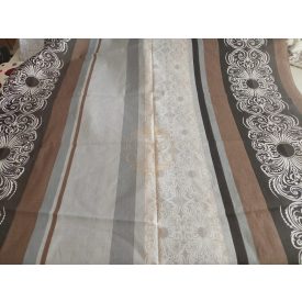 Pamut vászon csomag , szürke -barna sávos 220×185 cm