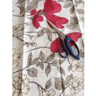 Pamut vászon csomag ,vaj-bordó virág  220×80 cm,90×60