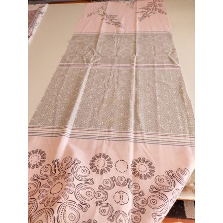 Pamut vászon csomag,rózsaszín szürke sávos 160×55 cm,90×54 cm 