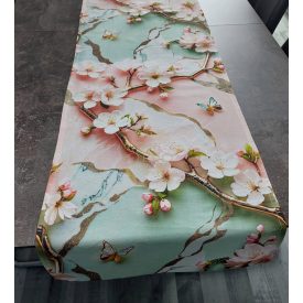 Cseresznyevirág” 5D asztali futó.39 × 140 cm