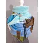 Pihe-puha design sál wellsoft hátoldallal ,türkiz-színes