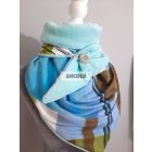 Pihe-puha design sál wellsoft hátoldallal ,türkiz-színes