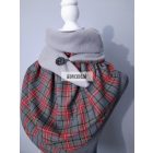 Pihe-puha design sál polár hátoldallal ,kockás szövet
