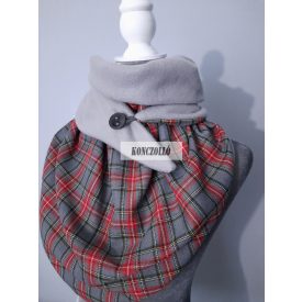 Pihe-puha design sál polár hátoldallal ,kockás szövet