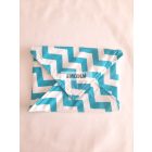 újraszalvéta,szendvics csomagoló , türkiz shewron mintás