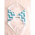 újraszalvéta,szendvics csomagoló , türkiz shewron mintás