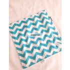 újraszalvéta,szendvics csomagoló , türkiz shewron mintás